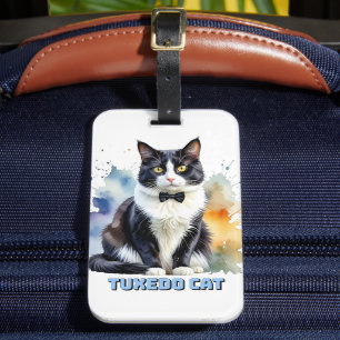 Dapper Tuxedo Cat Luggage Tag