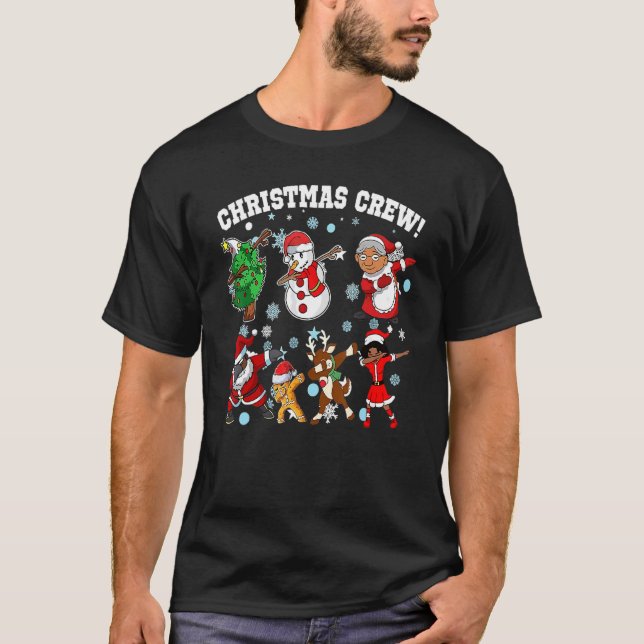 Dapping Christmas Crew Xmas Holiday T-Shirt (Front)