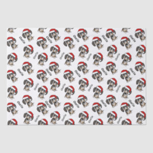 Dapple Dachshund Christmas Custom Name Cute Dog Tissue Paper