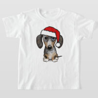 Dapple Dachshund Santa Wiener Dog Christmas