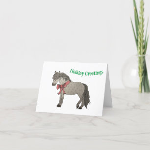 Dapple Grey Pony Holiday Greeting Card