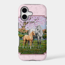 Dapple Grey Quarter Horse Mare Palomino Foal Pink