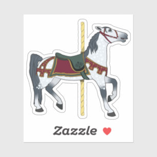 Dappled Grey Carousel Horse