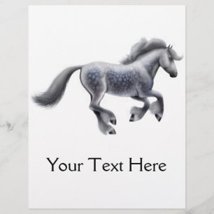 Dappled Grey Draught Horse Flyer