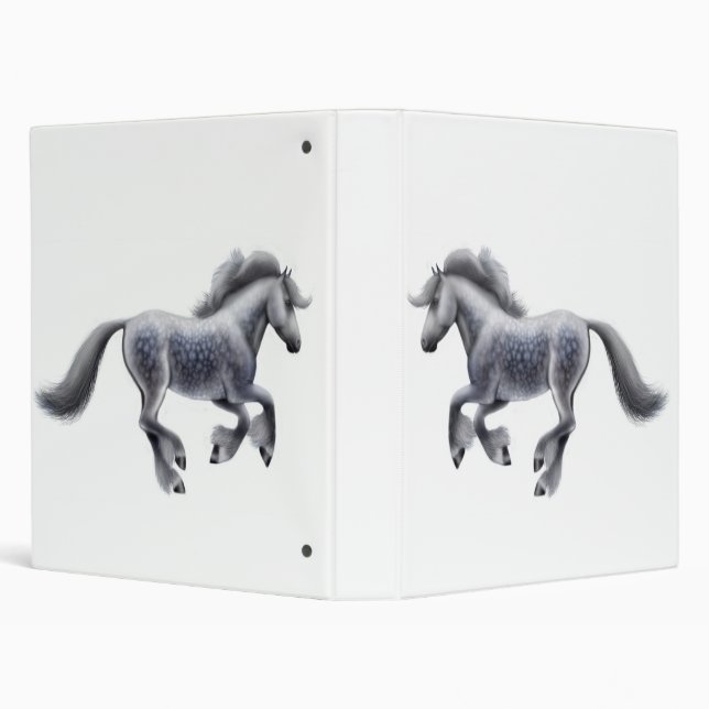 Dappled Grey Horse Avery Binder (Background)