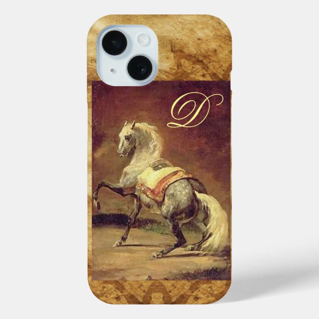 DAPPLED GREY HORSE MONOGRAM Case-Mate iPhone CASE (Back)