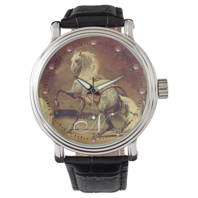 DAPPLED GREY HORSE Monogram Watch (Front)