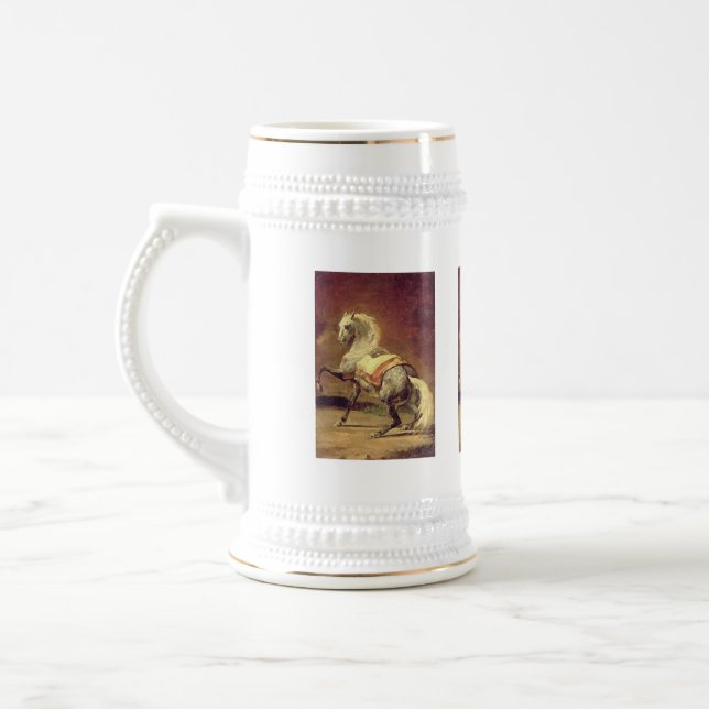 DAPPLED GREY HORSES BEER STEIN (Left)