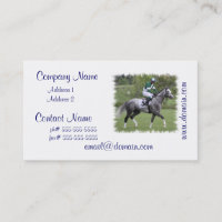 Dappled Grey Race Horse Business Cards