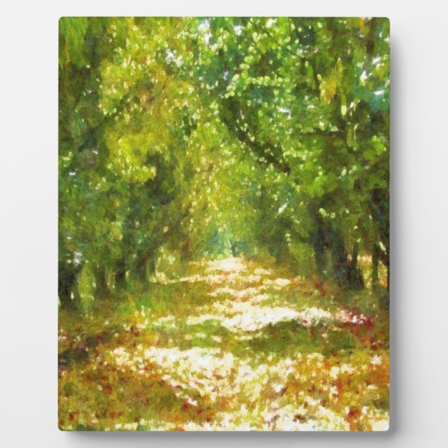 Dappled Light of Day Dreams Tree Avenue Art Plaque (Front)