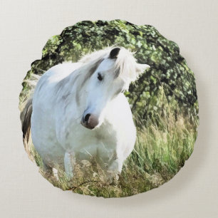 DAPPLED PONY ROUND PILLOW