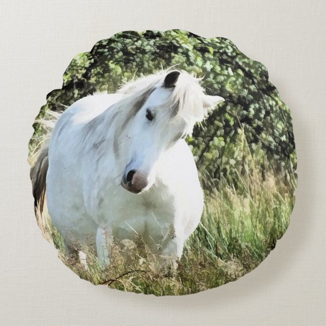 DAPPLED PONY ROUND PILLOW (Front)