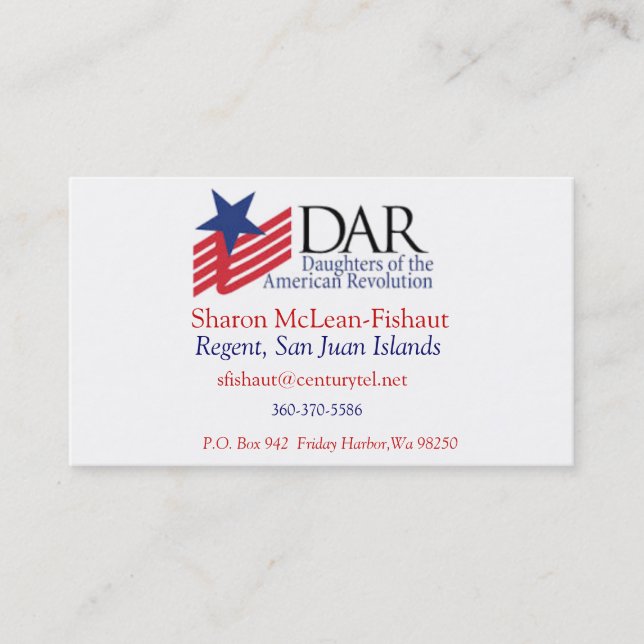 DAR Card for Mom (Front)
