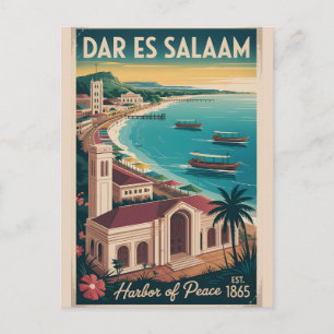 Dar es Salaam Poster Tanzania Travel Art Tanzania Holiday Postcard
