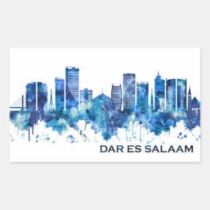 Dar es Salaam Tanzania Skyline Blue Sticker