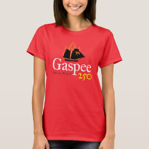 DAR Gaspee250 Rustic Logo on Red T-Shirt