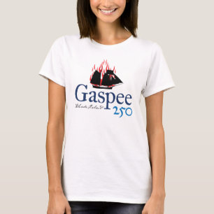 DAR Gaspee250 Rustic Logo (on White) T-Shirt