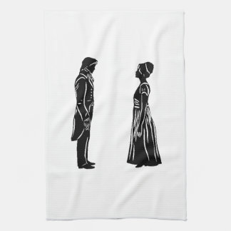 Darcy and Lizzy Silhouette Kitchen Towel