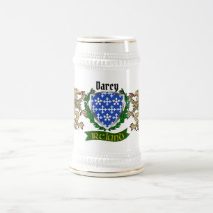 Darcy/Dorcy Irish Shield Personalized Beer Stein
