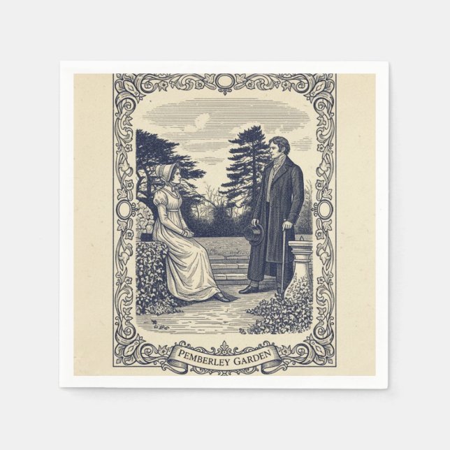 Darcy & Elizabeth scene Napkin (Front)