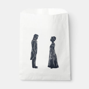 Darcy & Elizabeth silhouettes Favour Bag