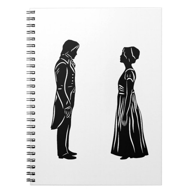 Darcy & Lizzy silhouette Notebook (Front)