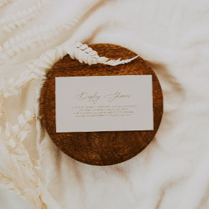 DARCY Modern Minimalist Ivory Gold Display Shower Enclosure Card