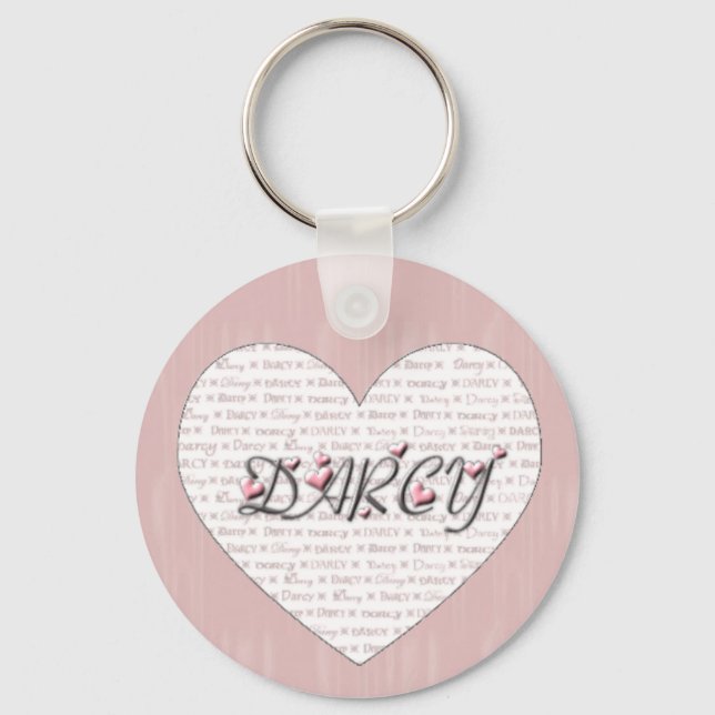 Darcy with Hearts! Keychain (Front)