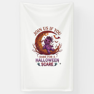 Dare Halloween Scare Purple Voodoo Doll Crescent M Banner