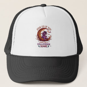 Dare Halloween Scare Purple Voodoo Doll Crescent M Trucker Hat