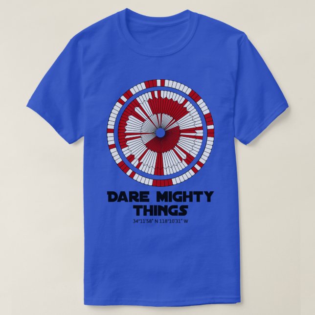 Dare Mighty Things Perseverance Mars Rover Landing T-Shirt (Design Front)