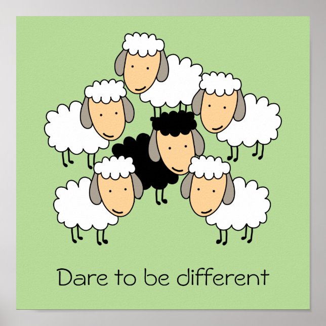 Dare To Be Different Black Sheep Poster (Front)