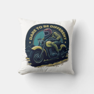 Dare to be different Classic Bike T-shirt Throw Pillow