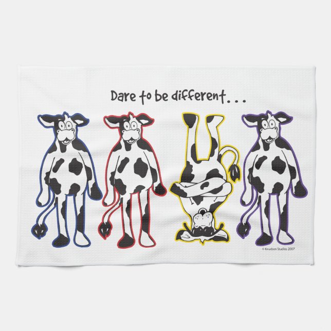 Dare to be different Cows Kitchen Towel (Horizontal)