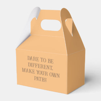 Dare to be different, make your own path: favor box