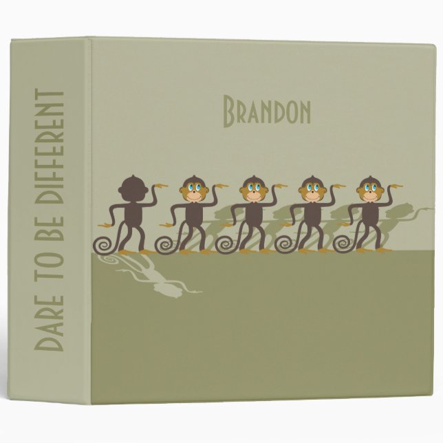 Dare to be different, monkeys, safari binder (Front/Spine)