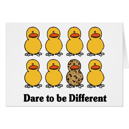 Dare to be Different notecards Card