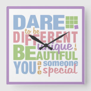 Dare To Be Different wall clock