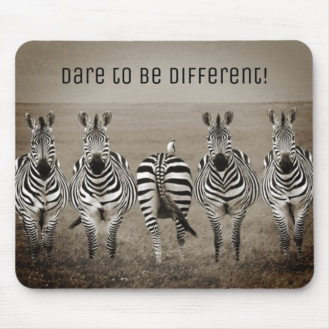 Dare to be different! Zebra Mouse Pad (Front)