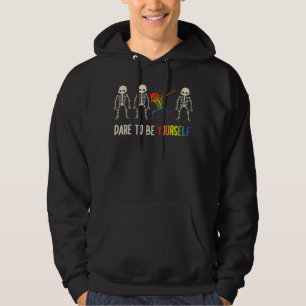 Dare To Be Yourself Cute Lgbt Pride Gift Hoodie
