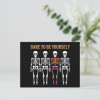 Dare To Be Yourself Skeleton Cute LGBT Pride Gift 