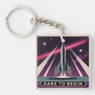 Dare To Begin Keychain