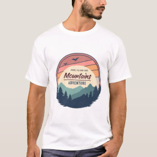Dare to Explore Mountains Adventure Retro Vintage T-Shirt