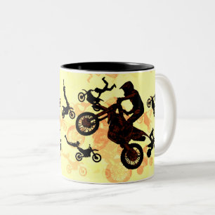 Dare to Fly - Motocross Stunts Two-Tone Coffee Mug