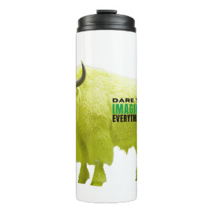 Dare to Imagine Everything Yellow Bison Tumbler