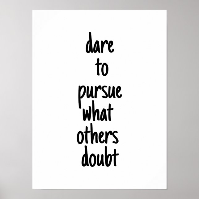 Dare To Pursue Poster (Front)