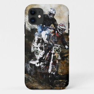 "Dare to Race" Motocross Dirt-Bike Racers iPhone 11 Case