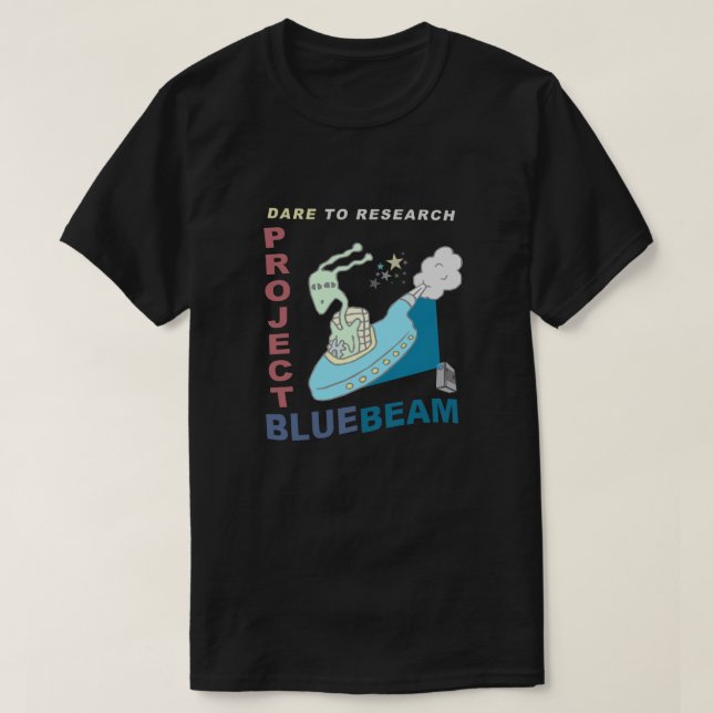 Dare to Research Project Blue Beam T-Shirt (Design Front)