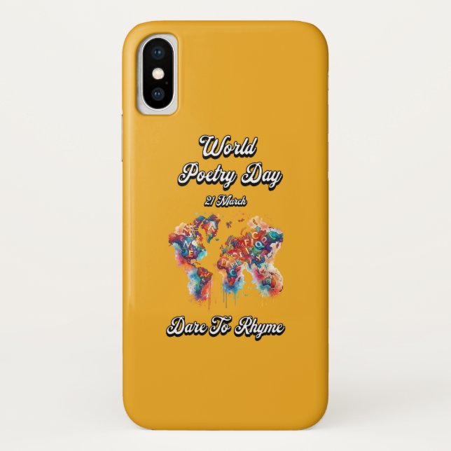 Dare to Rhyme. World Poetry Day.  Case-Mate iPhone Case (Back)