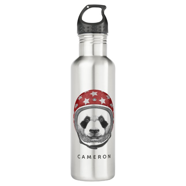 Daredevil Panda | Add Your Name 710 Ml Water Bottle (Front)